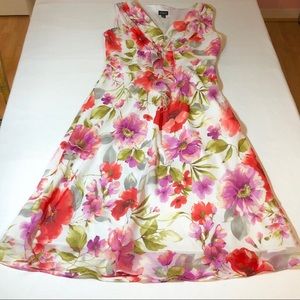 sleeveless floral dress size 12